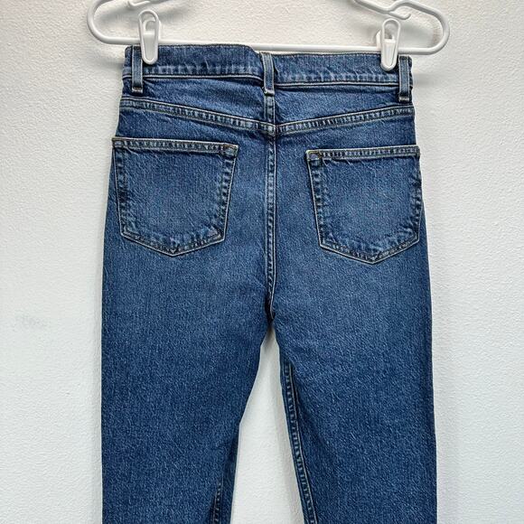 Reformation Liza High Rise Straight Cropped Jeans Laguna Size 25 - Picture 5 of 16